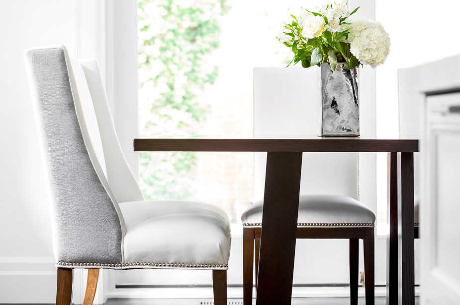 Table and chair as an example of fine furnishings at Seascape at Weymouth