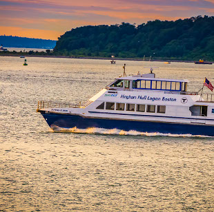 Hingham Hull Ferry near Seascape at Weymouth