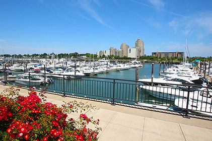 Hingham Shipyard Marina on the South Shore