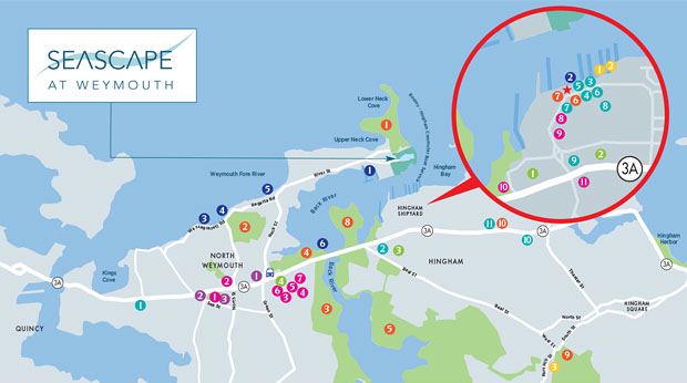 Map of the neighborhood of Seascape at Weymouth 